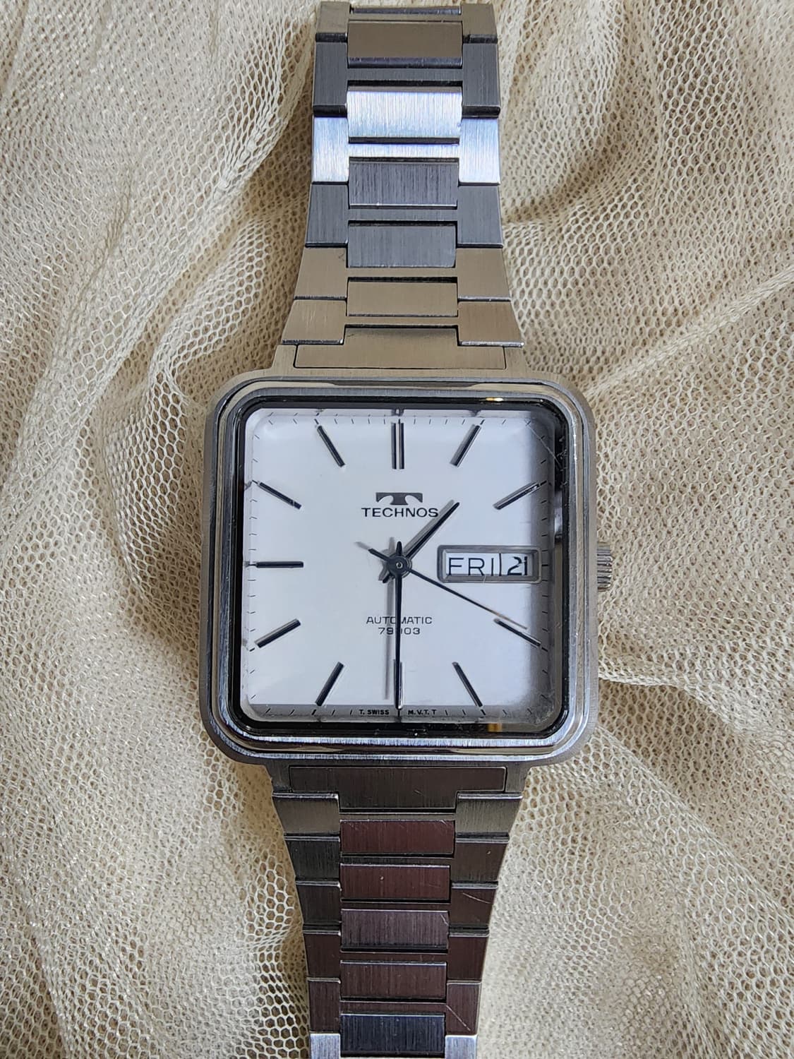 스위스 테크노스 79003 사각 오토매틱 빈티지시계 상품이미지4