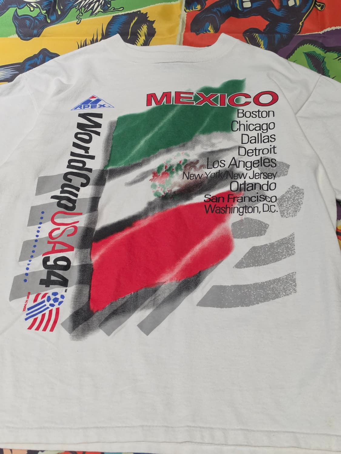 90's APEX ONE '94USA' 월드컵 반팔티 M 상품이미지2