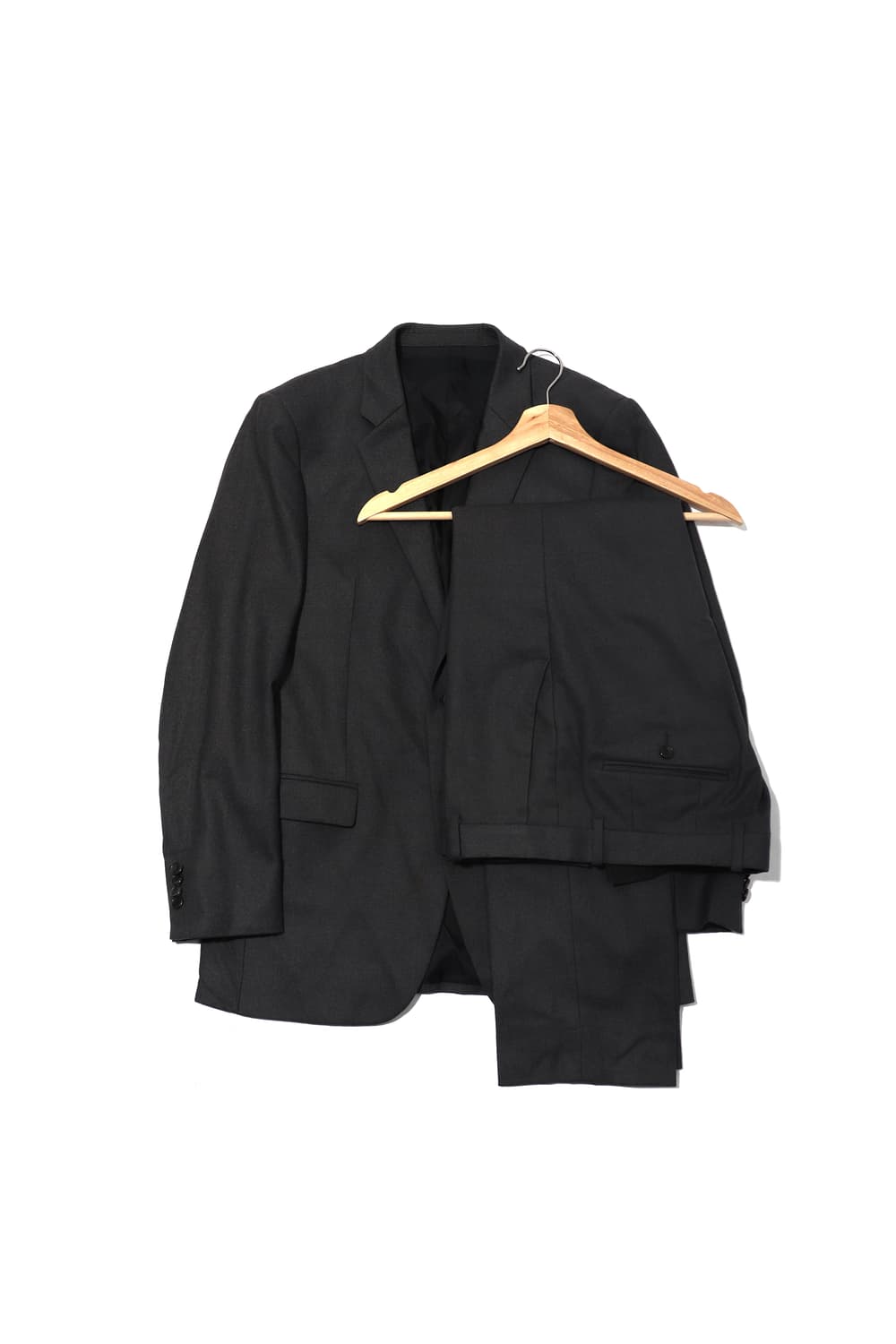 SOLID HOMME 울혼방 차콜 수트 정장 세트 105/팬츠 35 상품이미지1