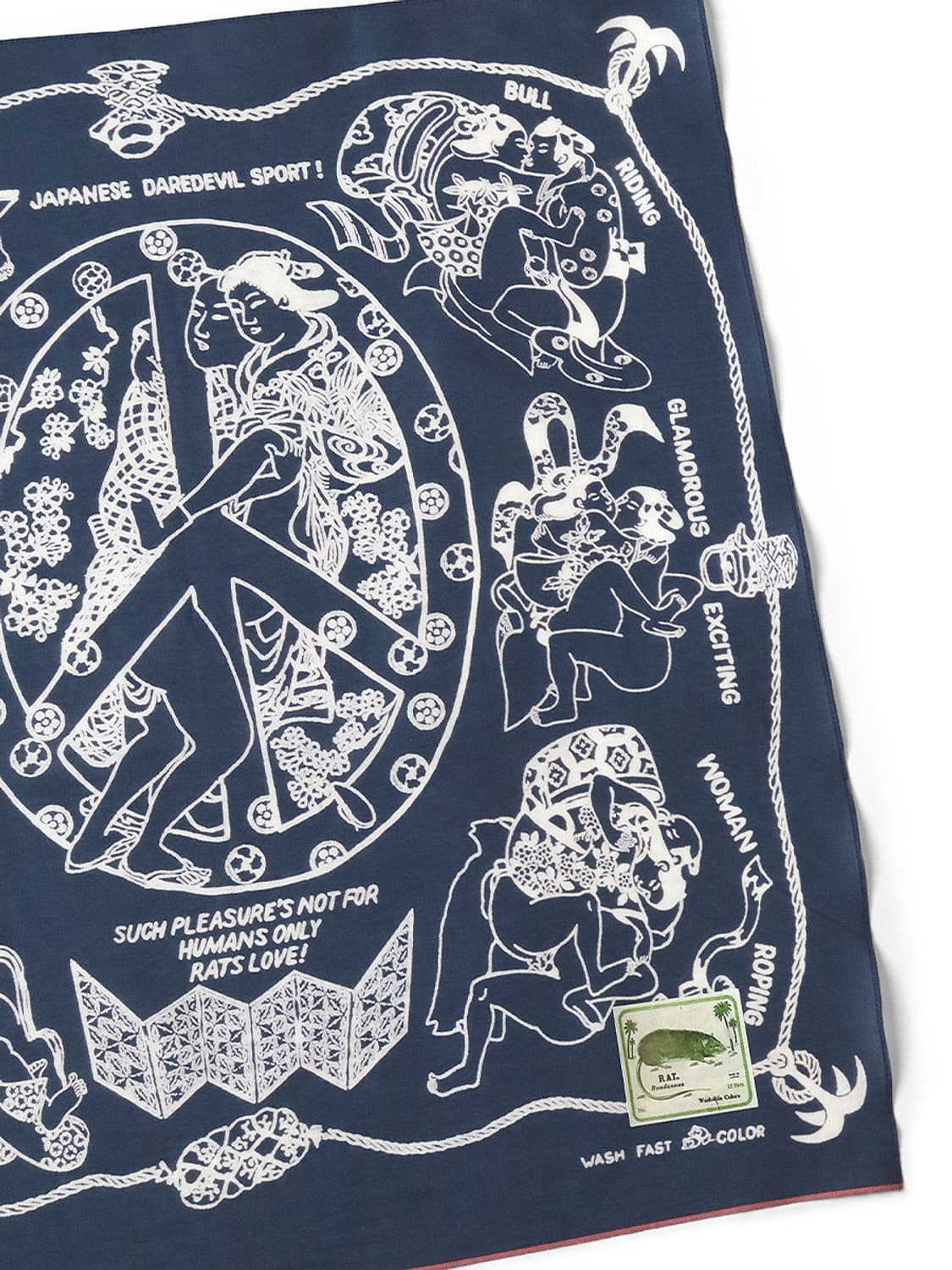 캐피탈 패스트컬러 셀비지 반다나 요바이 네이비 상품이미지4