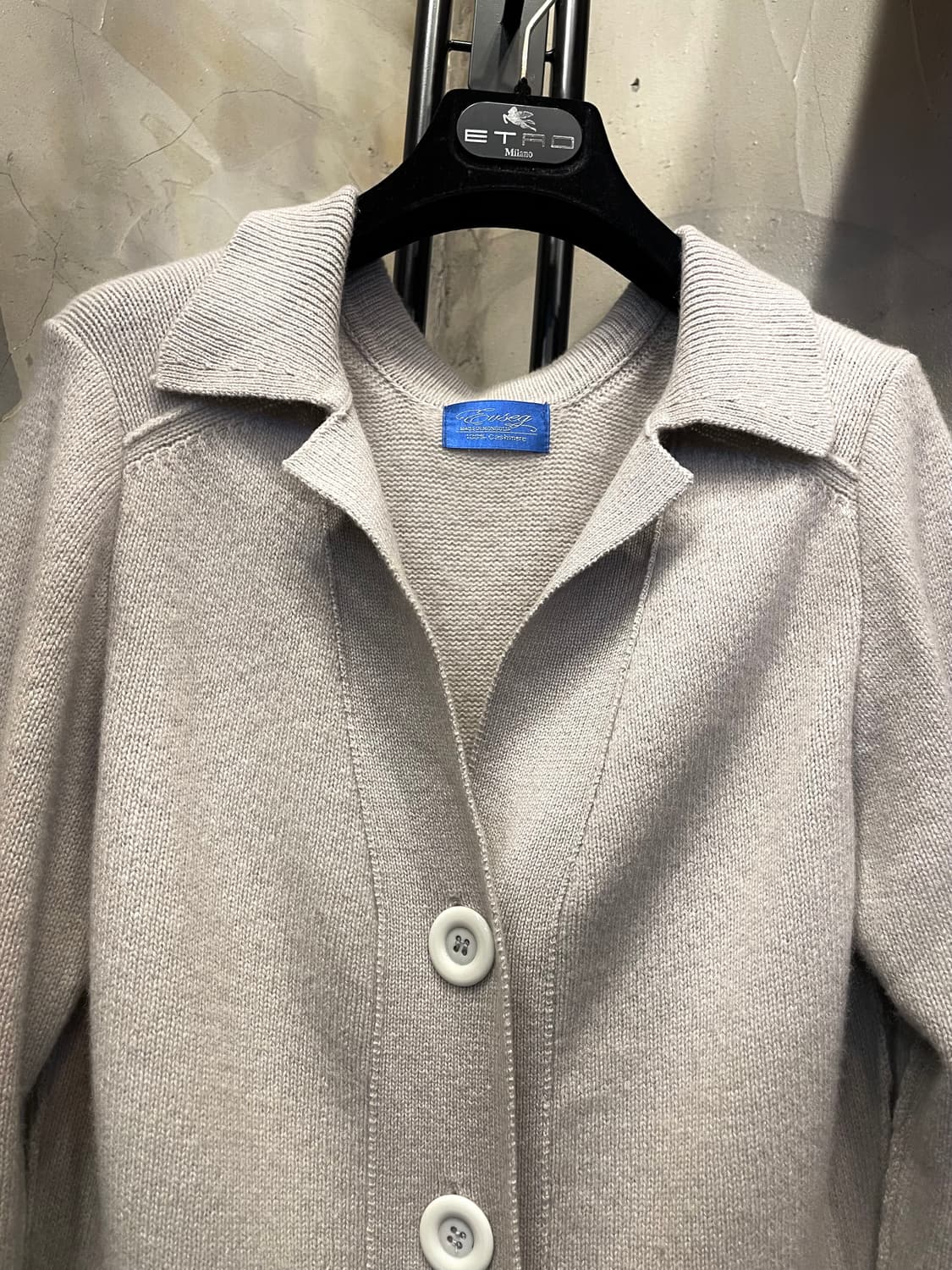 Evseg 100%캐시미어 두툼 가디건 코트 상품이미지2