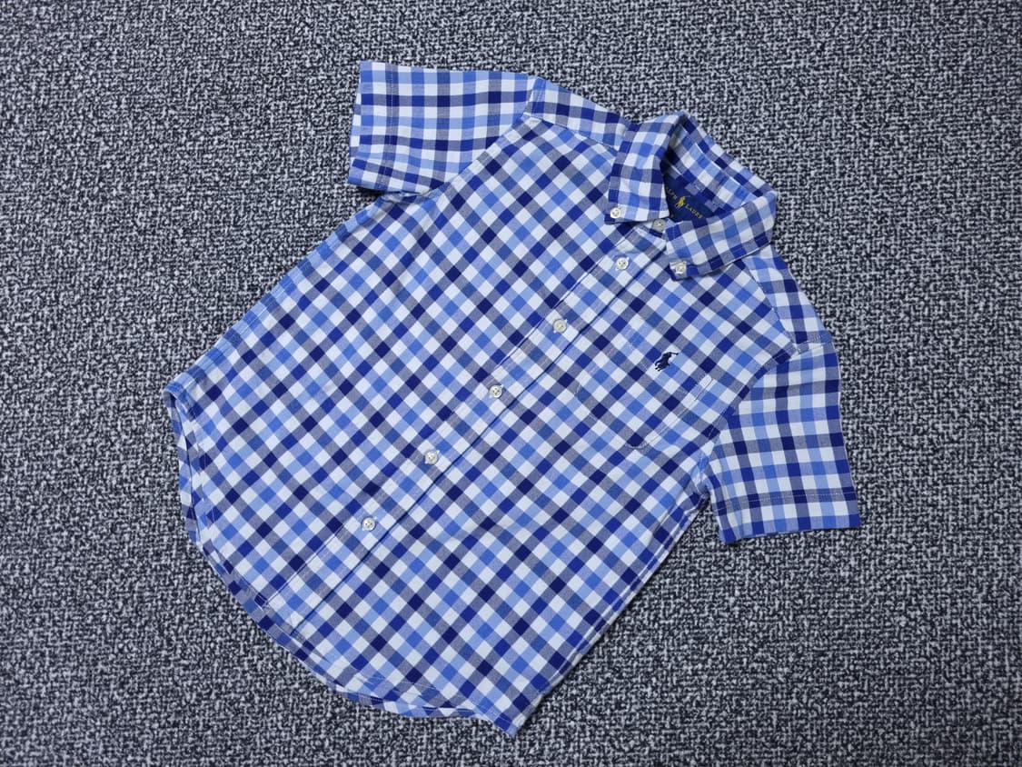 [무료배송][115]폴로 키즈 체크 반팔 셔츠 남방 상품이미지3