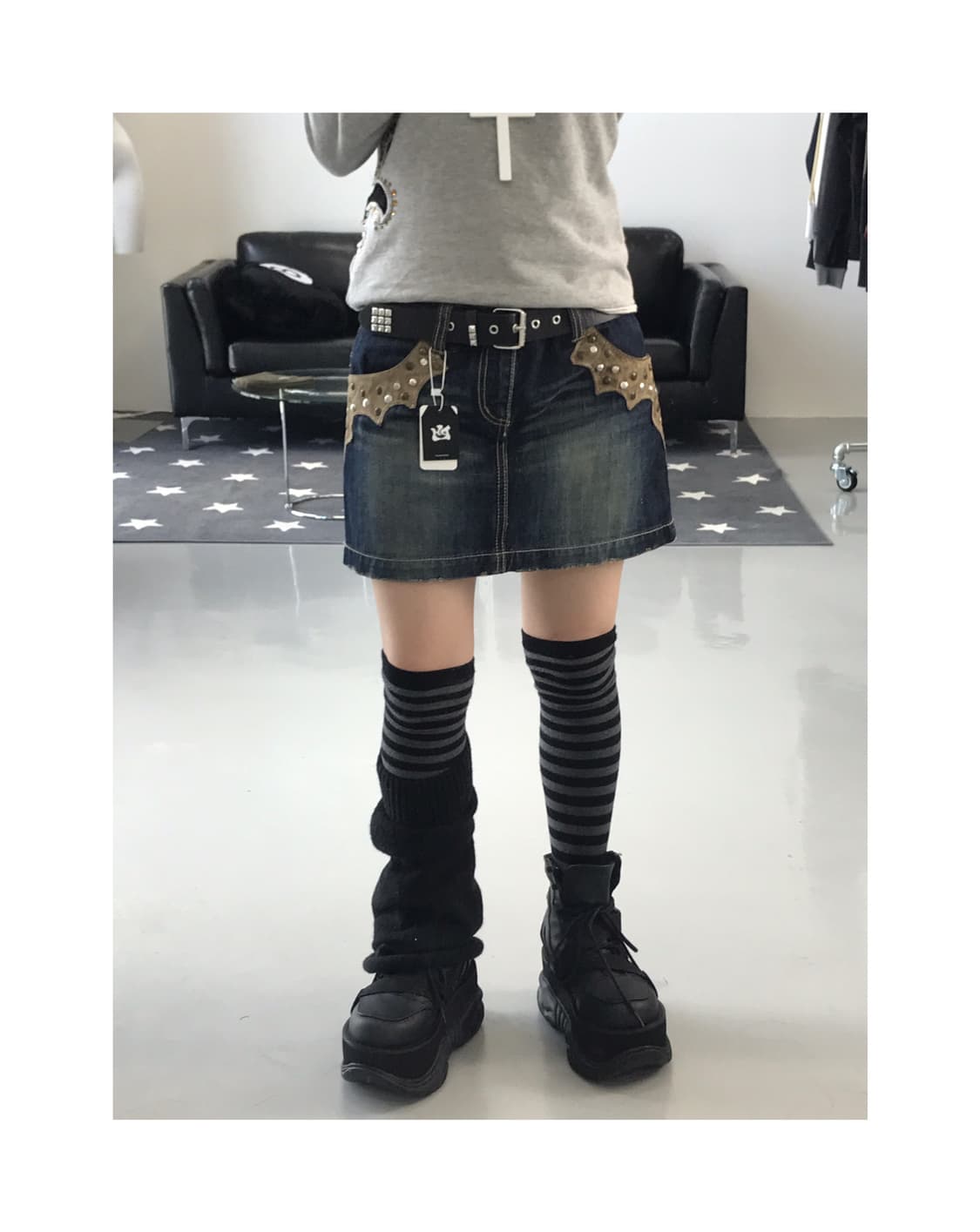 Lynn Hollyn Detail Mini Skirts 상품이미지1