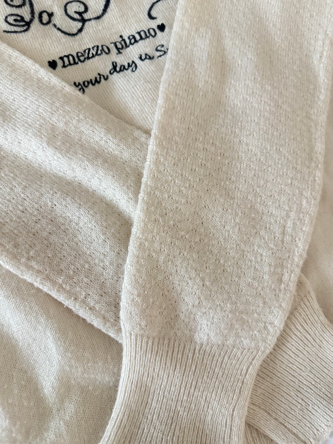 메조피아노 리본 니트 티셔츠  상품이미지2