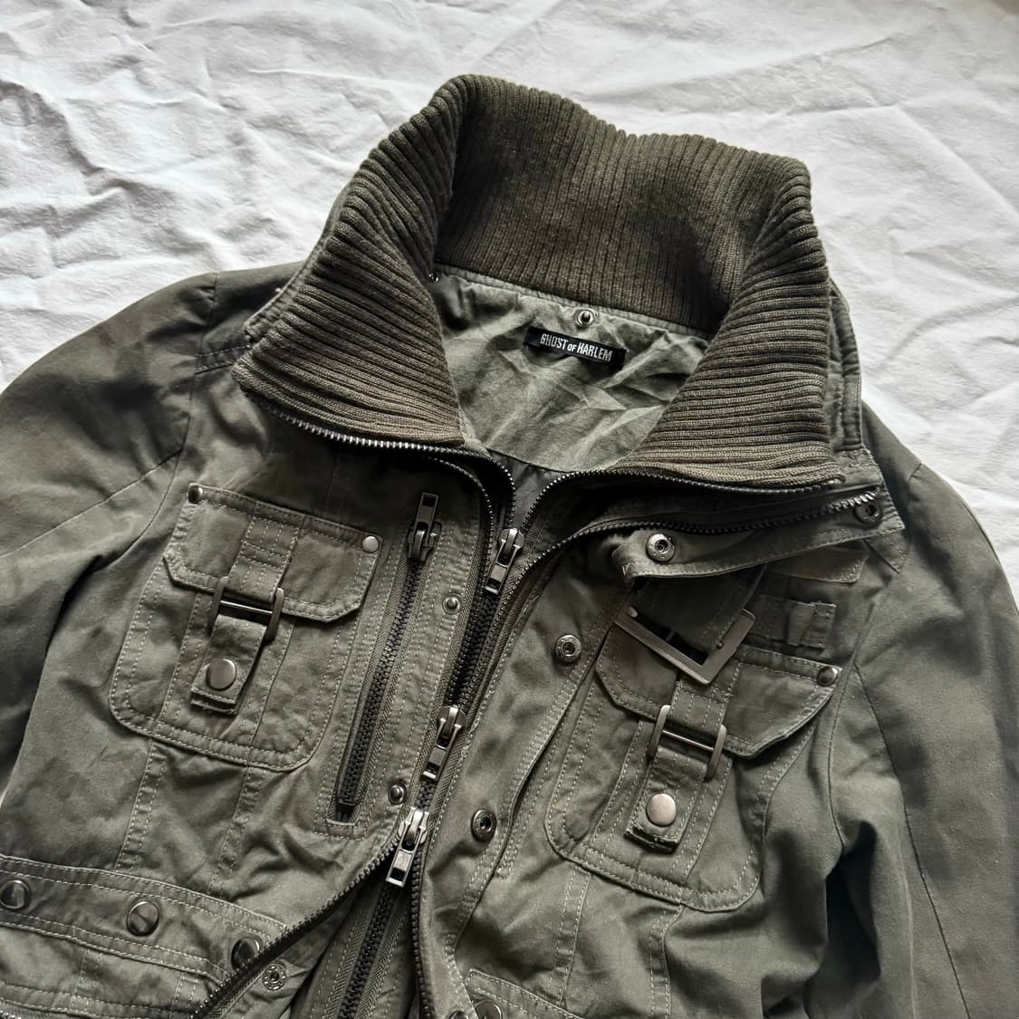 고스트오브할렘 투카라 하이넥 2way 스터드 버클 자켓 y2k 펑크 상품이미지3
