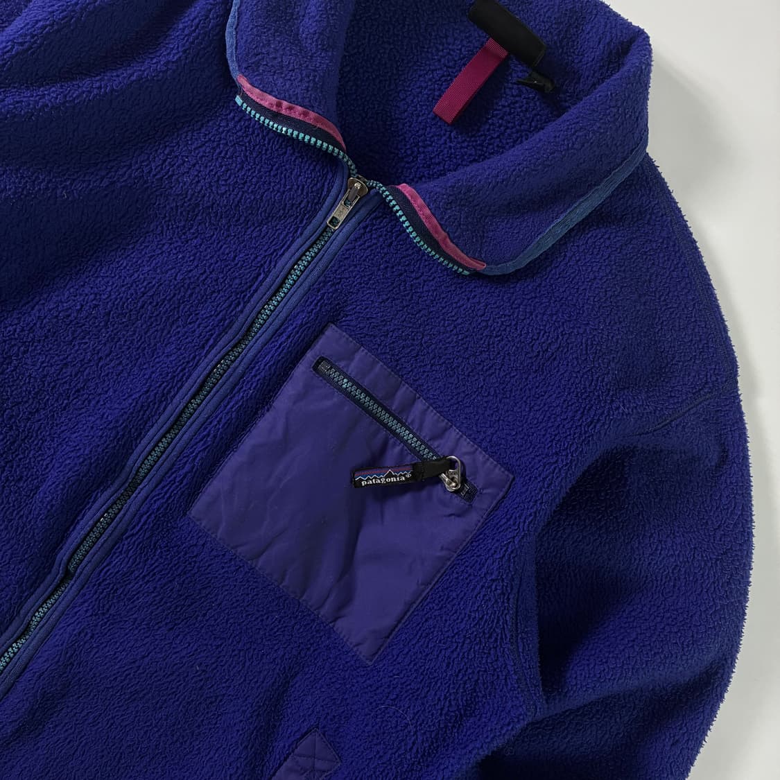 Patagonia 파타고니아90‘s USA 레트로 신칠라 블루 플리스 자 상품이미지3