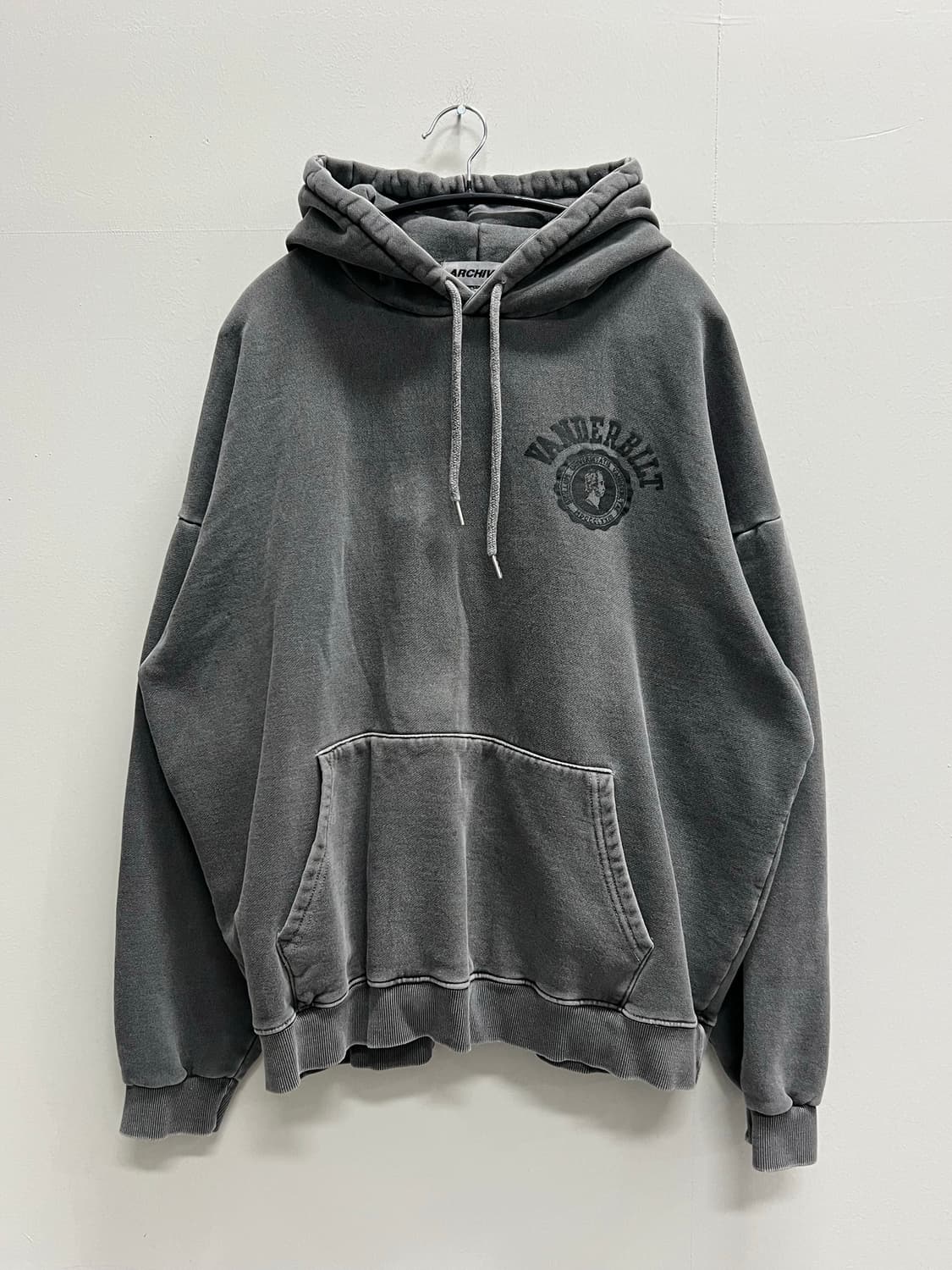 ARCHIVE 워시드 후드 티 차콜 상품이미지2
