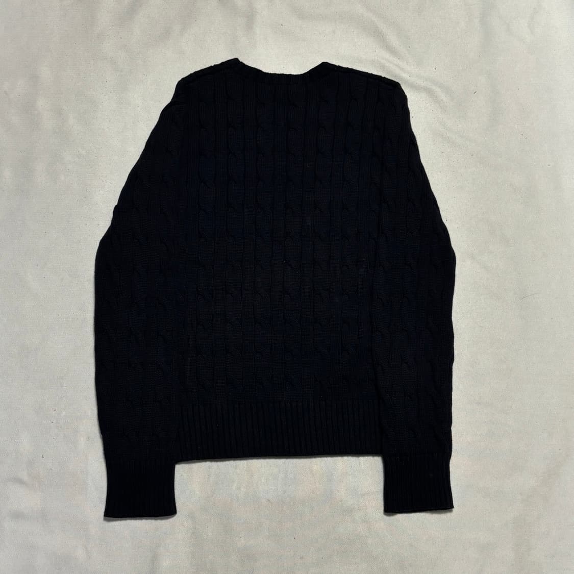 L 폴로랄프로렌 레드 포니 블랙 케이블 니트 상품이미지3