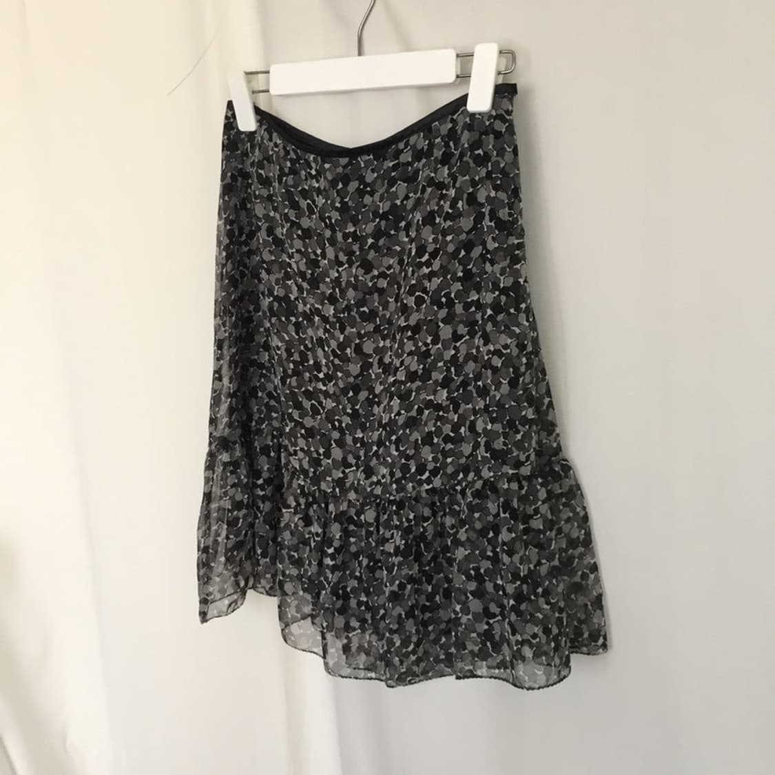 648. colorless black chiffon midi SK 상품이미지2