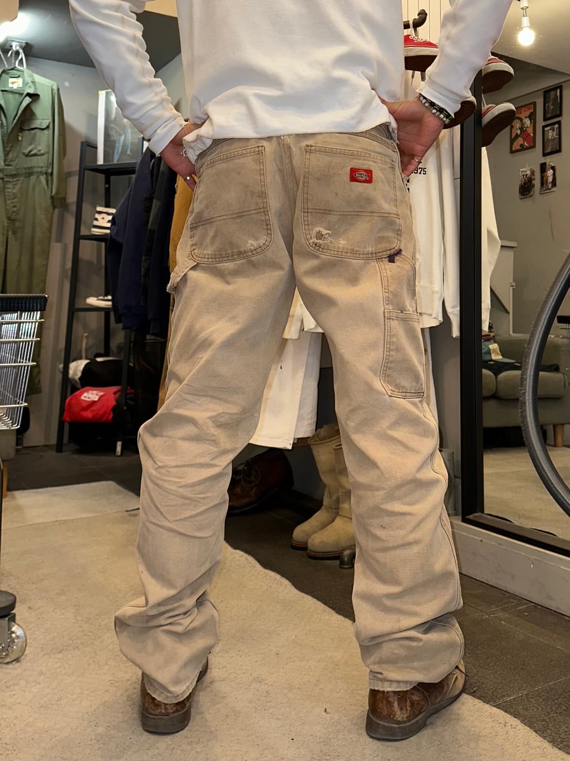 00’s Dickies distressed single work pant 상품이미지3