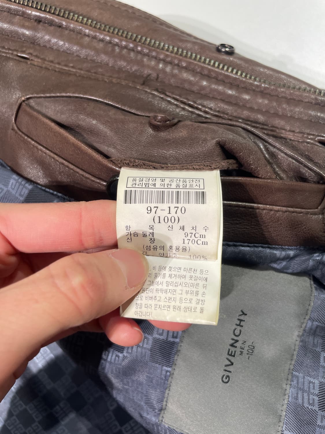 지방시 맨 브라운 쉽 레더 롱 자켓 상품이미지8