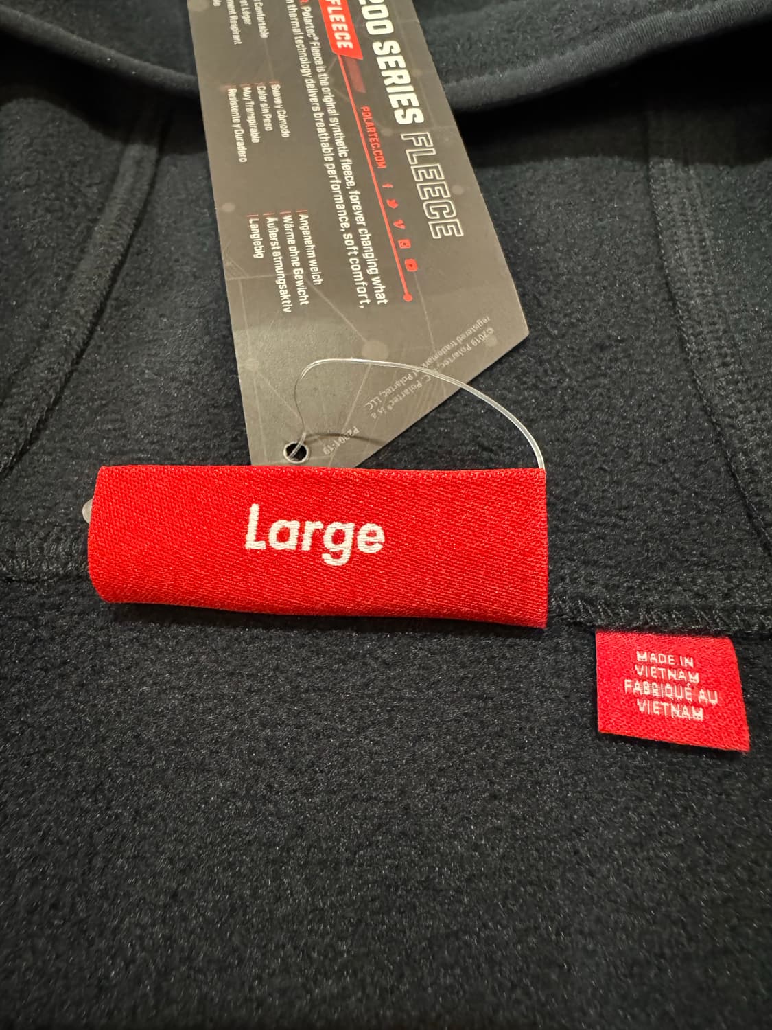 [L] 슈프림 폴라텍 페이스마스크 하프 집 후드 블랙 24FW 상품이미지5