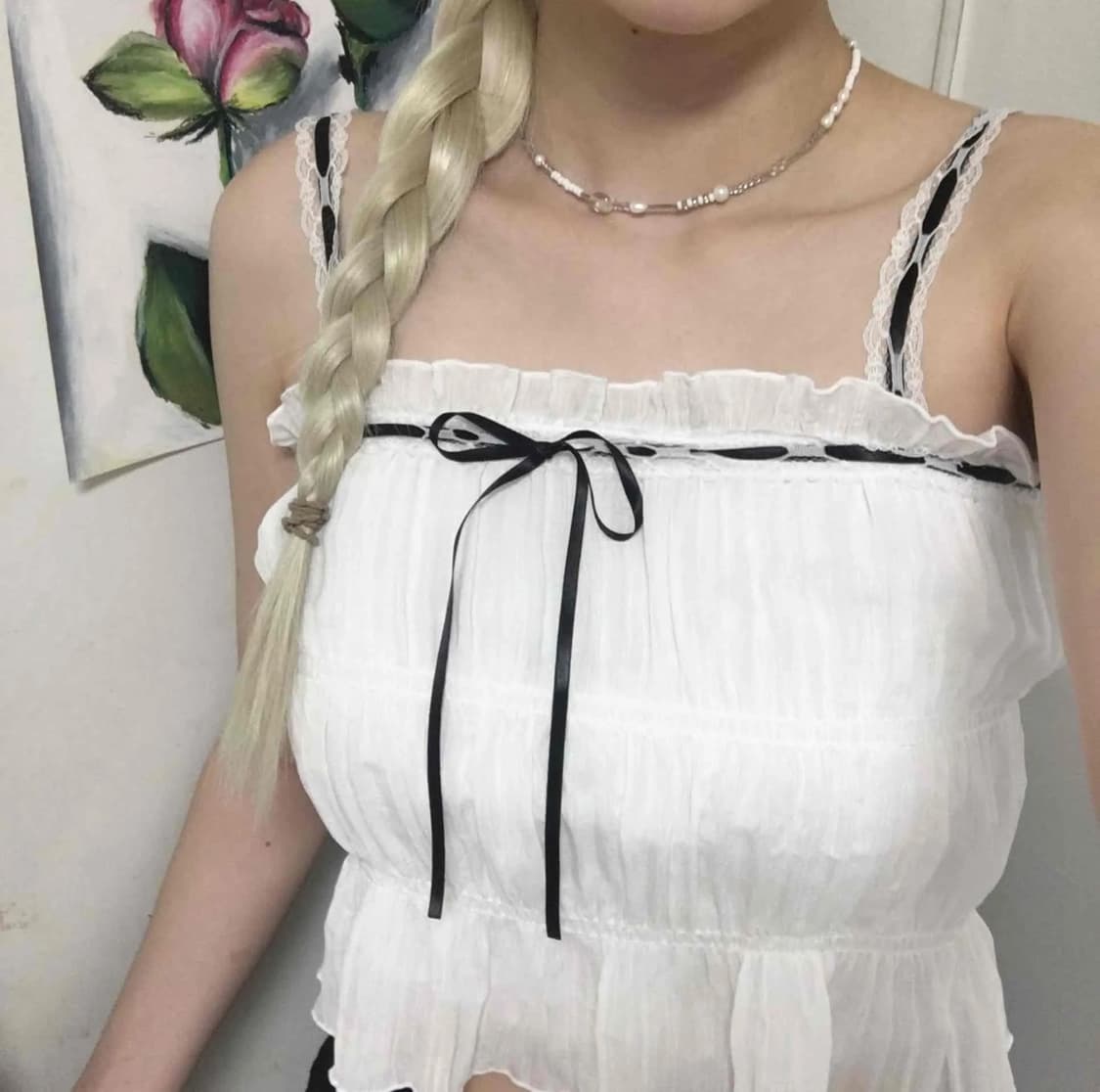 아쿠비클럽 레이스 탑 나시 상품이미지3