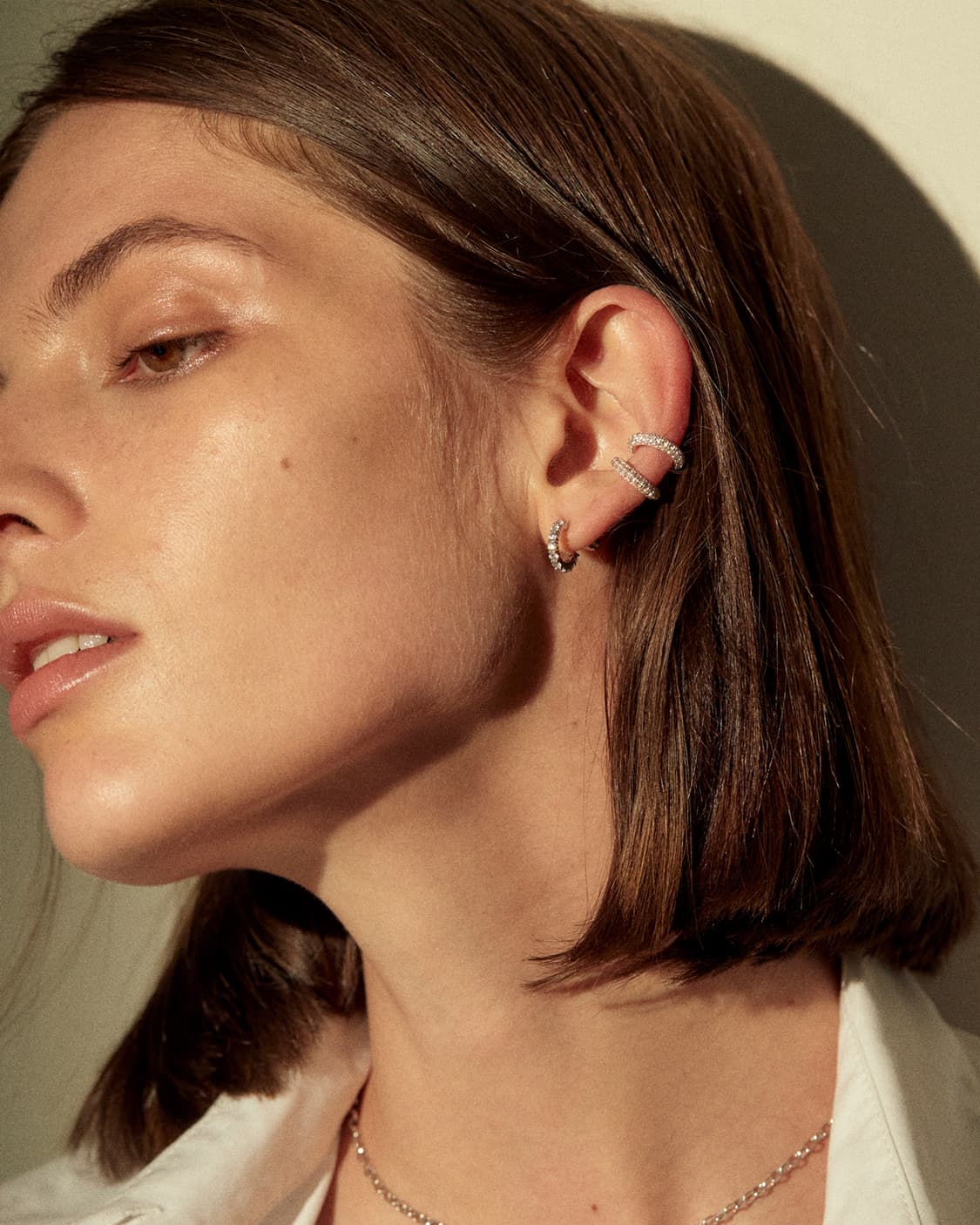 NUMBERING #3114 PAVE HUGGIE EARCUFF 상품이미지3