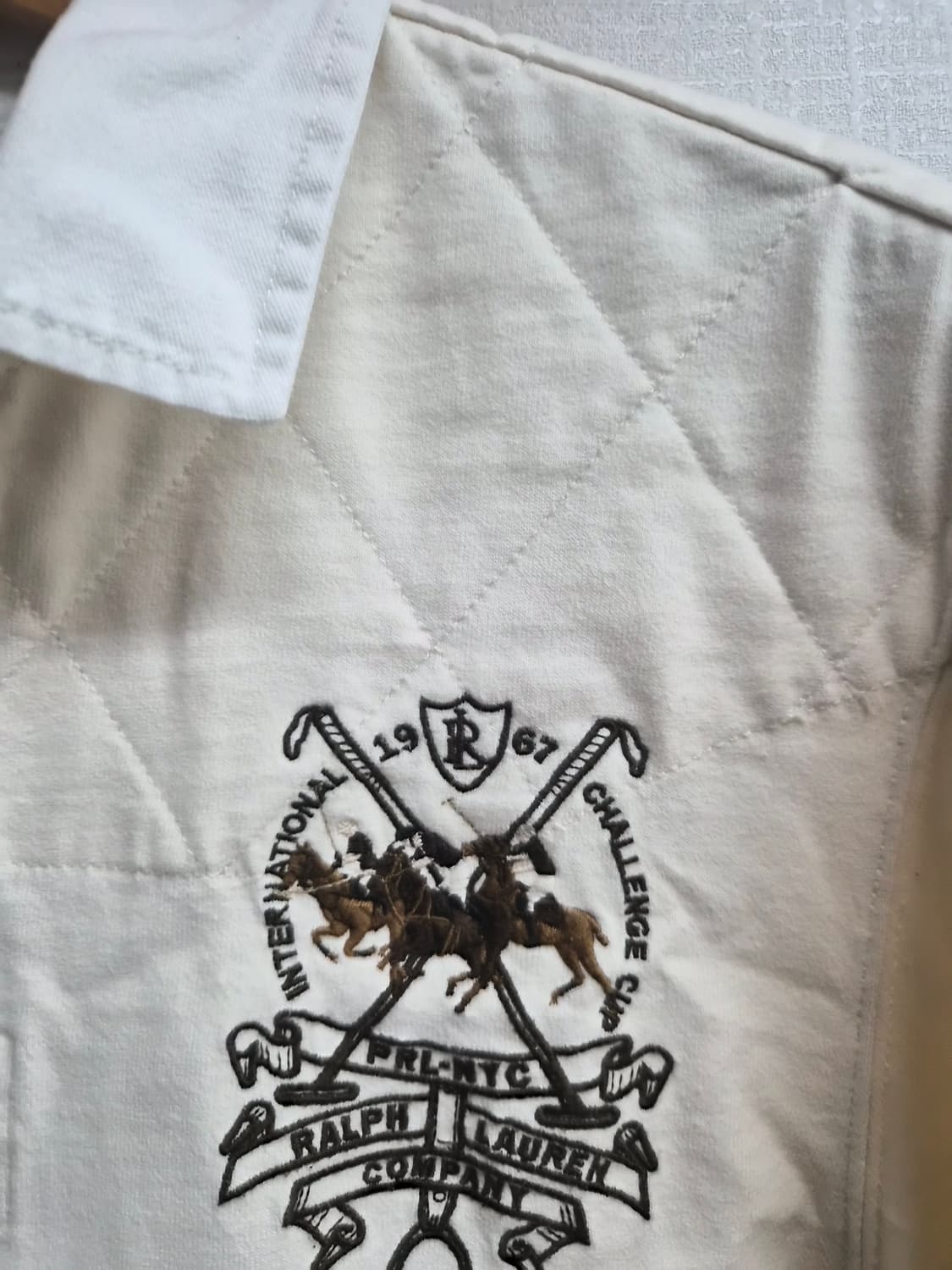 XL) 폴로 랄프로렌 커스텀핏 럭비 pk셔츠 아이보리 팝니다 상품이미지3