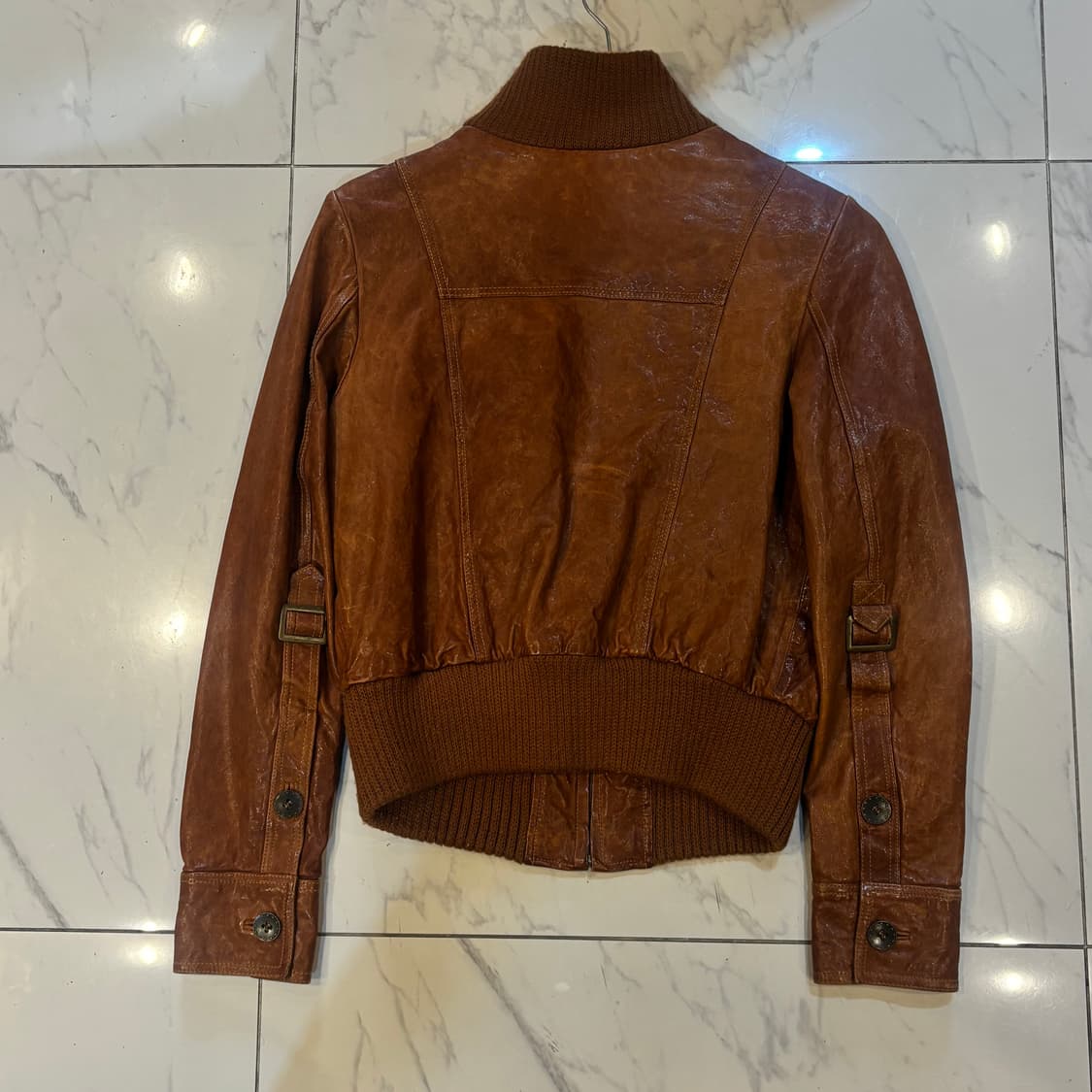 빈티지 양가죽 자켓 락시크 Y2K 브라운 자켓 투포켓자켓  상품이미지2