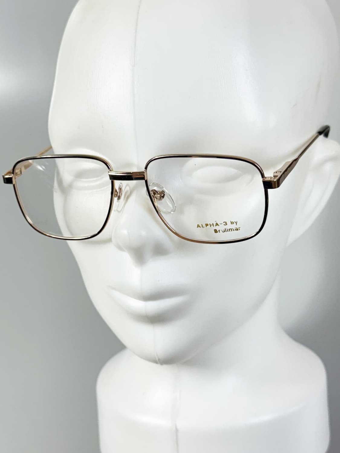 80s 유럽제 BRULIMAR 골드 클래식 스퀘어 빈티지 안경 상품이미지8