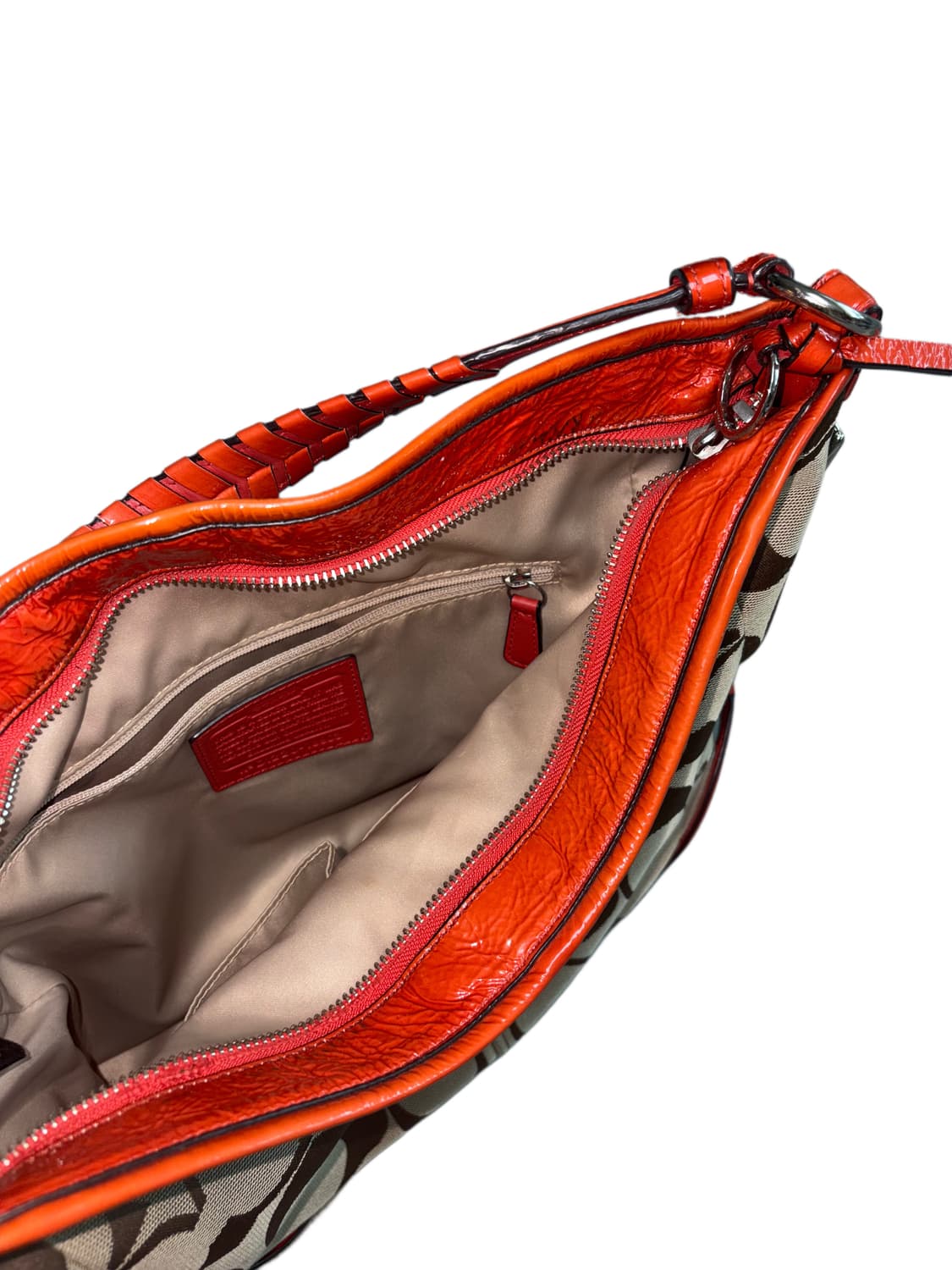 코치 시그니처 캔버스 호보 백 오렌지 상품이미지7