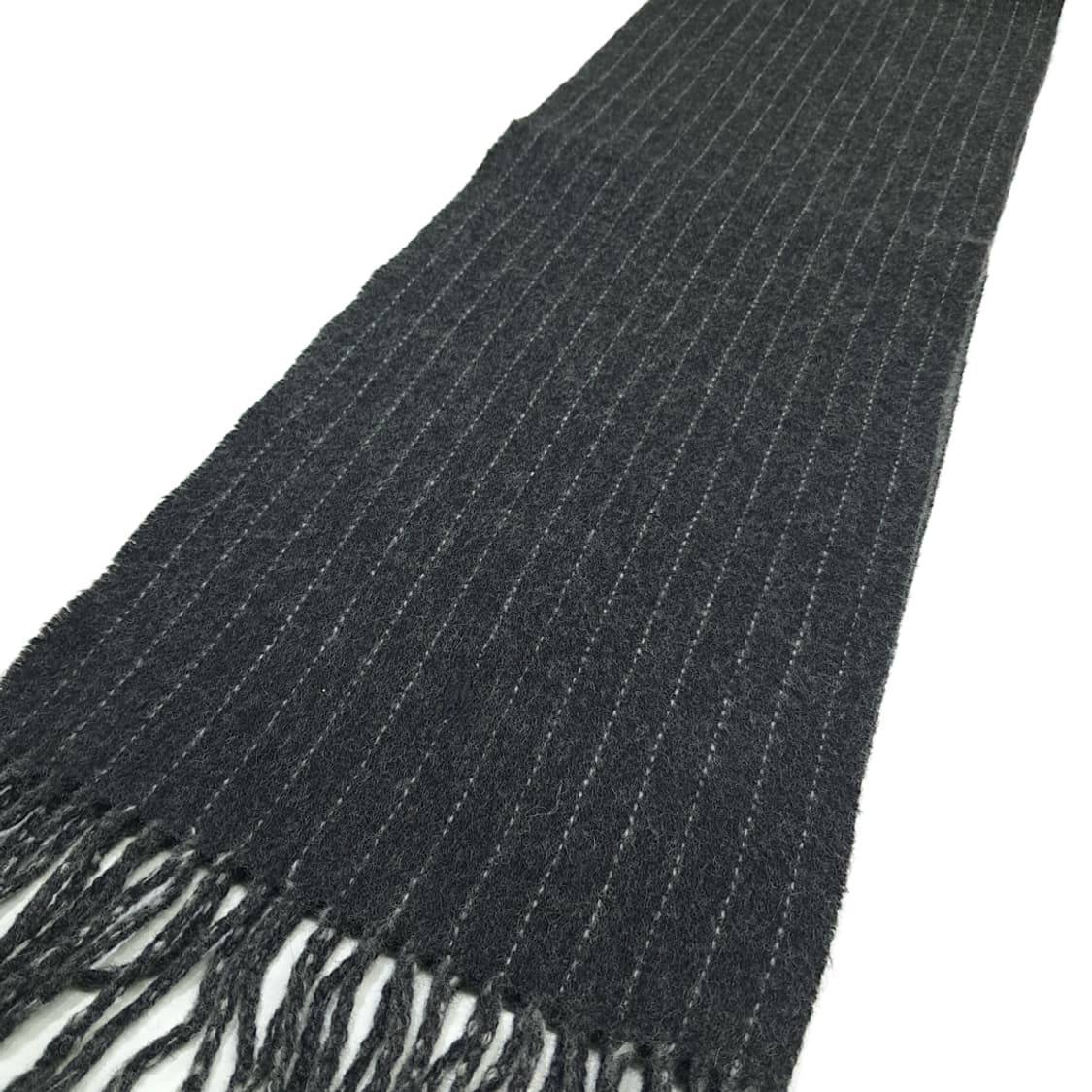 MX251 폴로 랄프로렌 그레이 스트라이프 양면 버진울 목도리 머플러 상품이미지2