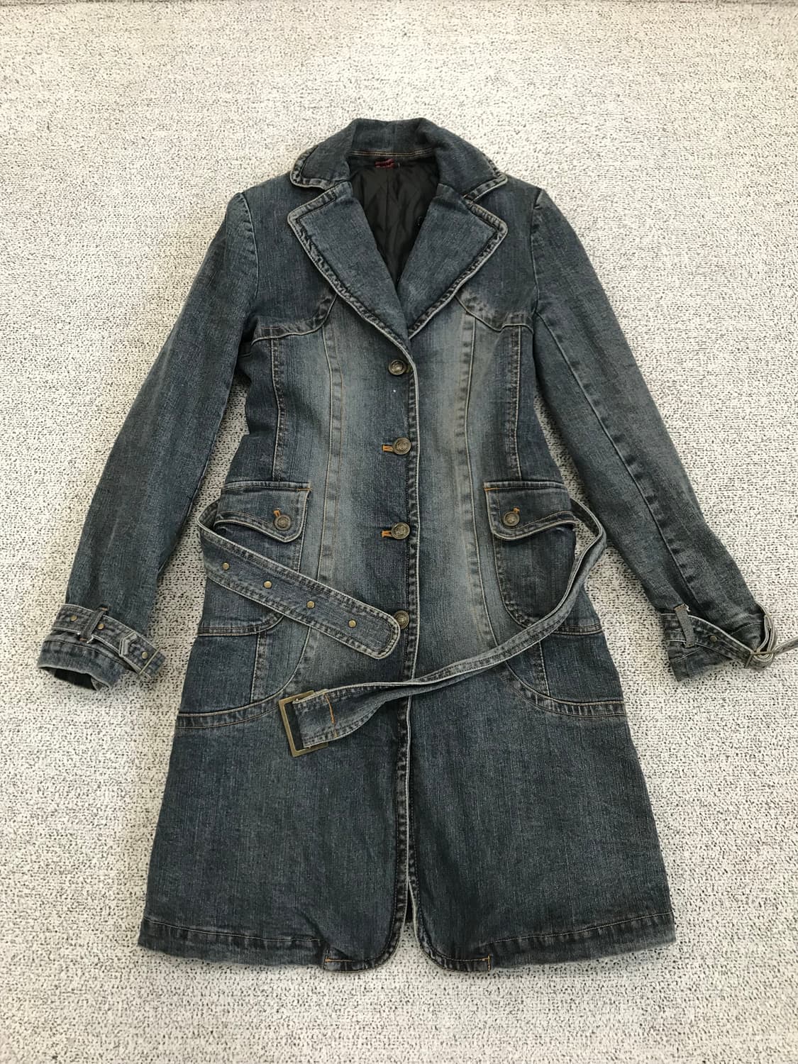 웨스턴 크롭 롱코트 상품이미지6