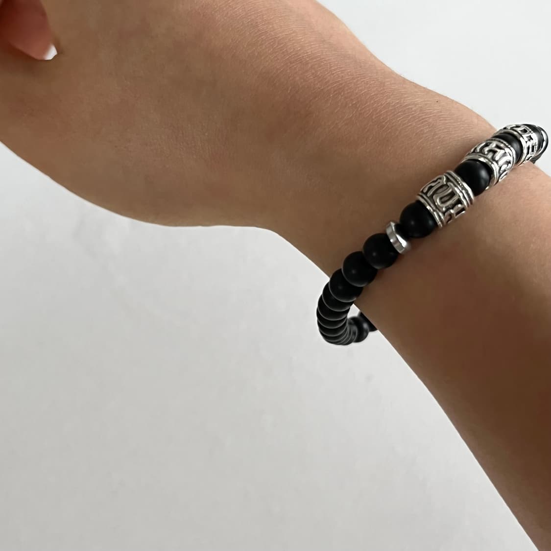 실버링 매트 원석 팔찌 상품이미지3