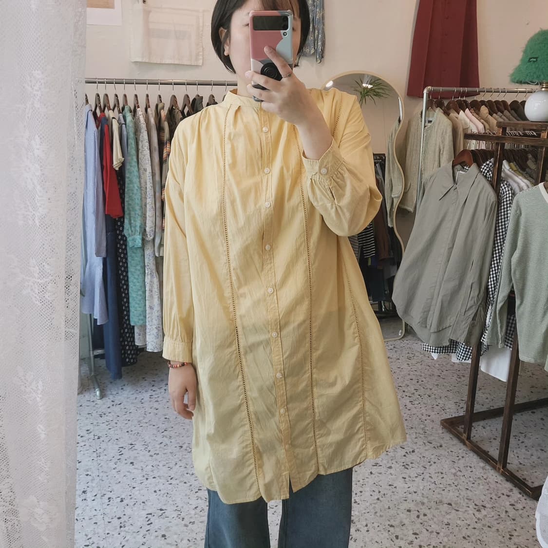 Final decision 펀칭 롱셔츠 상품이미지9