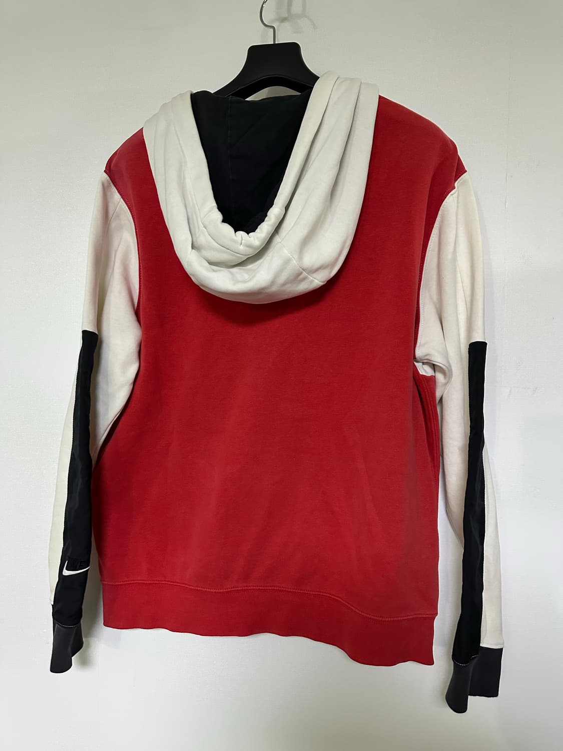 나이키 에어 화이트/레드 컬러 블록 후드집업 상품이미지2