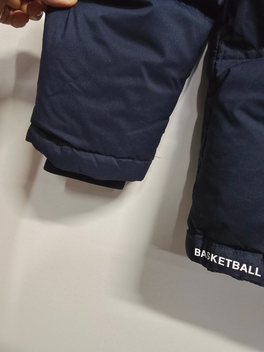 NBA 네이비 안감체크배색 다운패딩 점퍼 상품이미지3