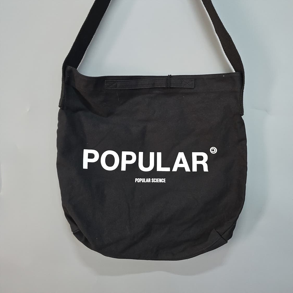 파퓰러사이언스 POPULAR SCIENCE 캔버스 메신저 숄더백 블랙 상품이미지3