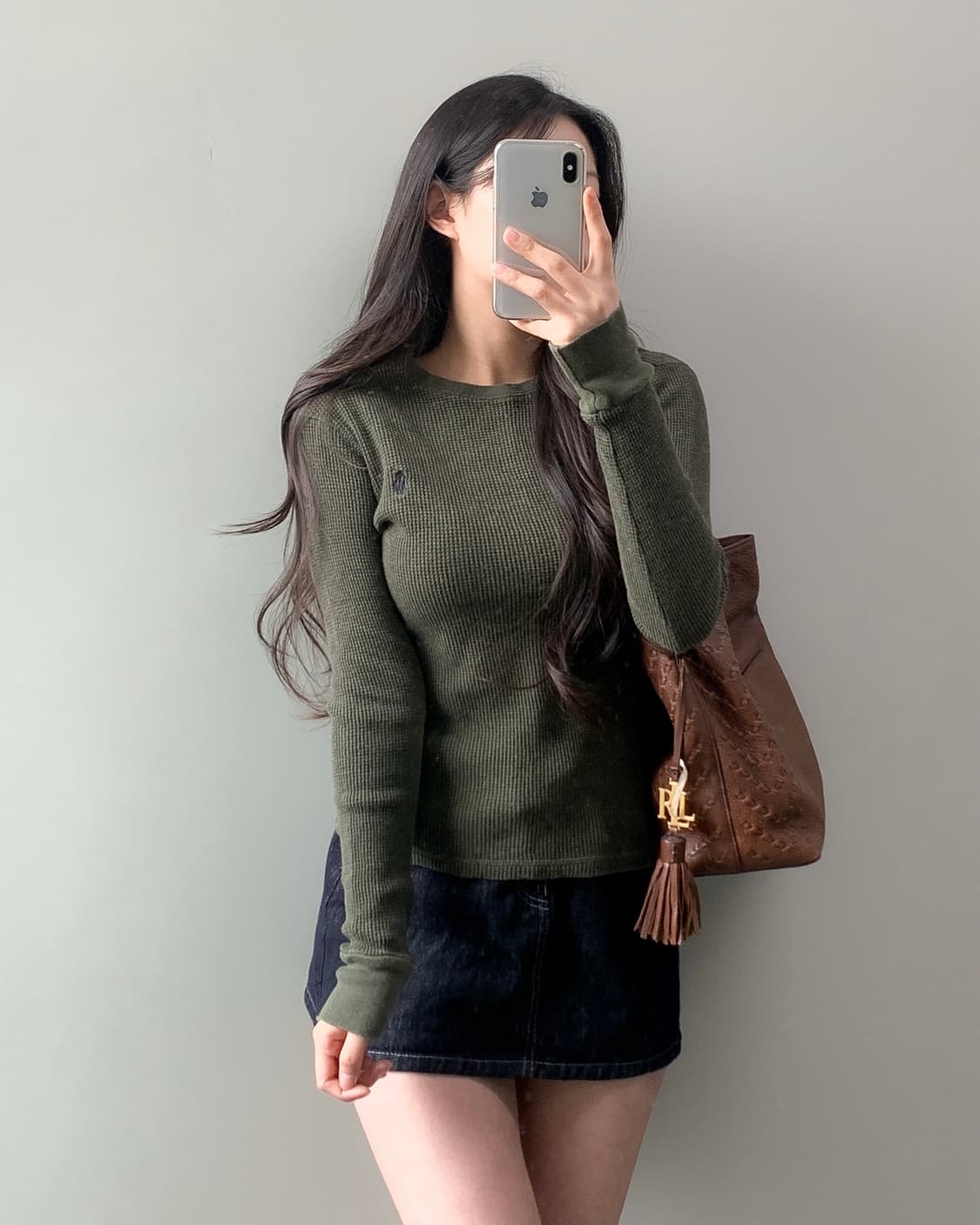 폴로 와플 롱슬리브 상품이미지3