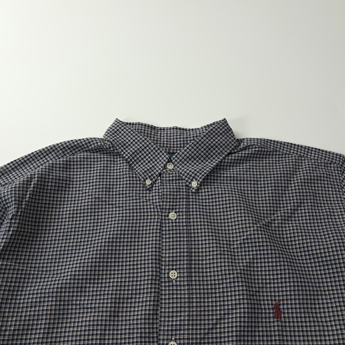 CK444 XLT 폴로 90s 마이크로타탄체크 다크네이비 셔츠 남방 상품이미지2