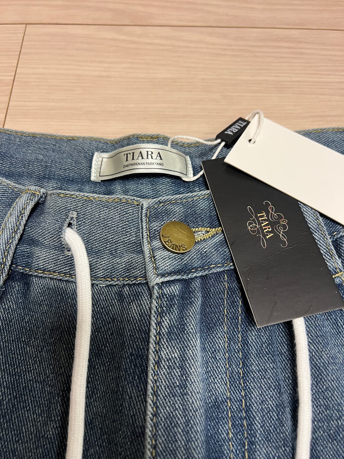 데님 카고 팬츠 / 스트링 디테일 와이드핏 청바지 / 29 상품이미지9