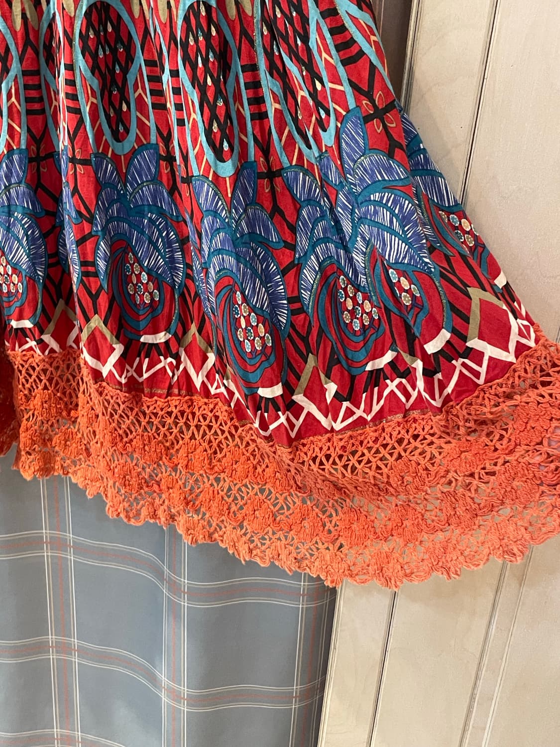 일본빈티지 크로쉐디테일 원피스겸스커트 상품이미지3