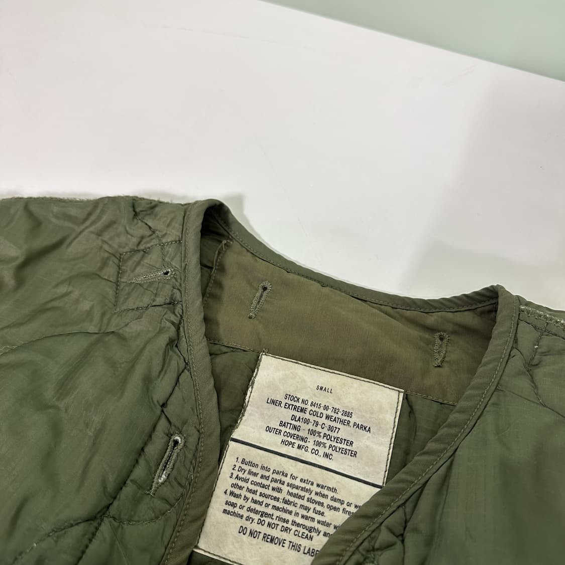 S US ARMY 카키 깔깔이 라이너 자켓 상품이미지2