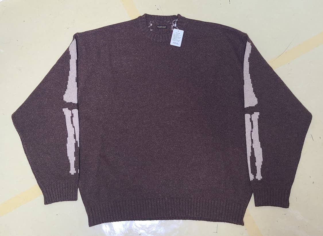 캐피탈 5G 울 본 니트 크루넥 스웨터 브라운 상품이미지3