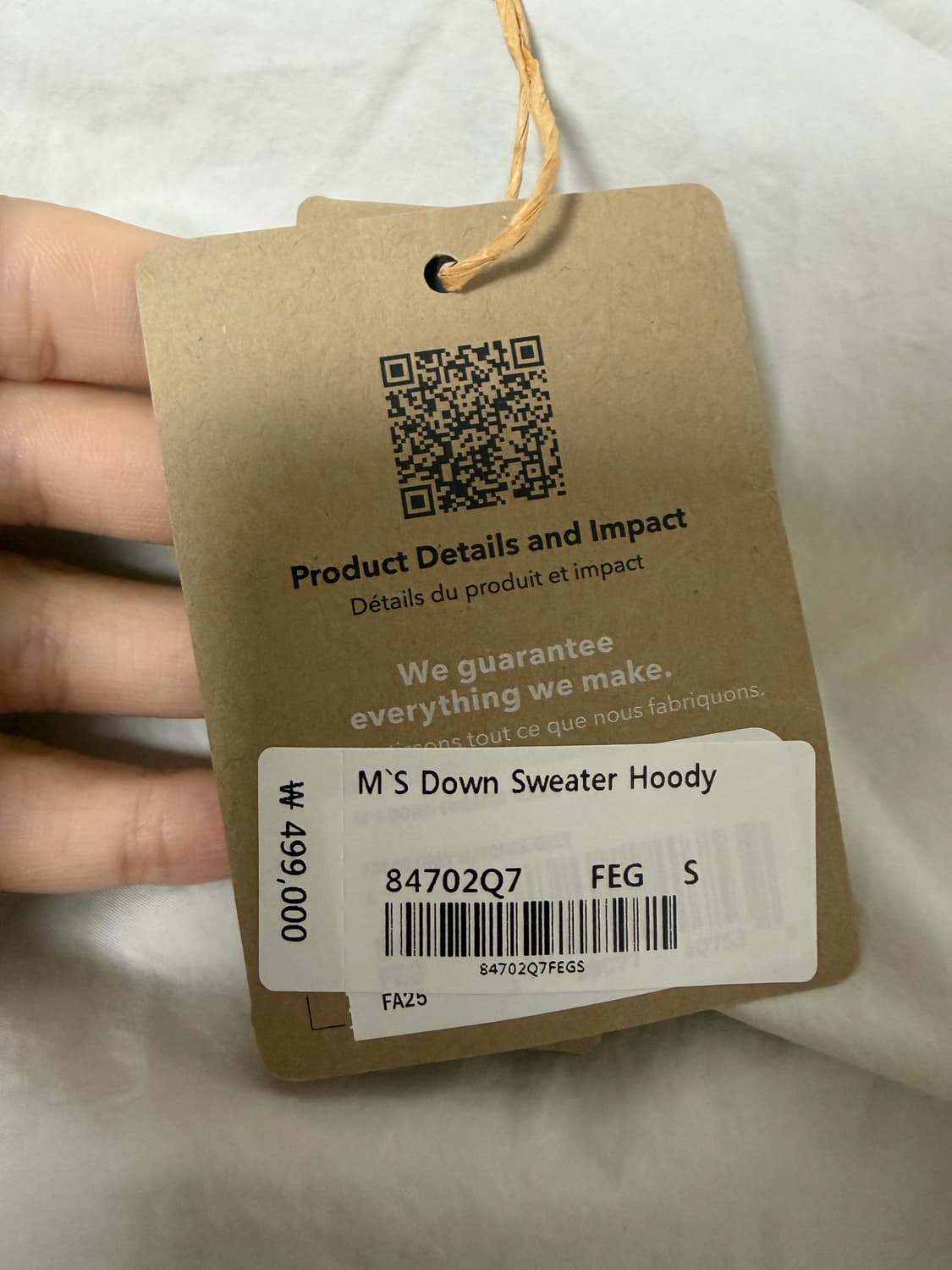 파타고니아 다운 스웨터 후디(경량패딩) 포지 그레이 상품이미지3