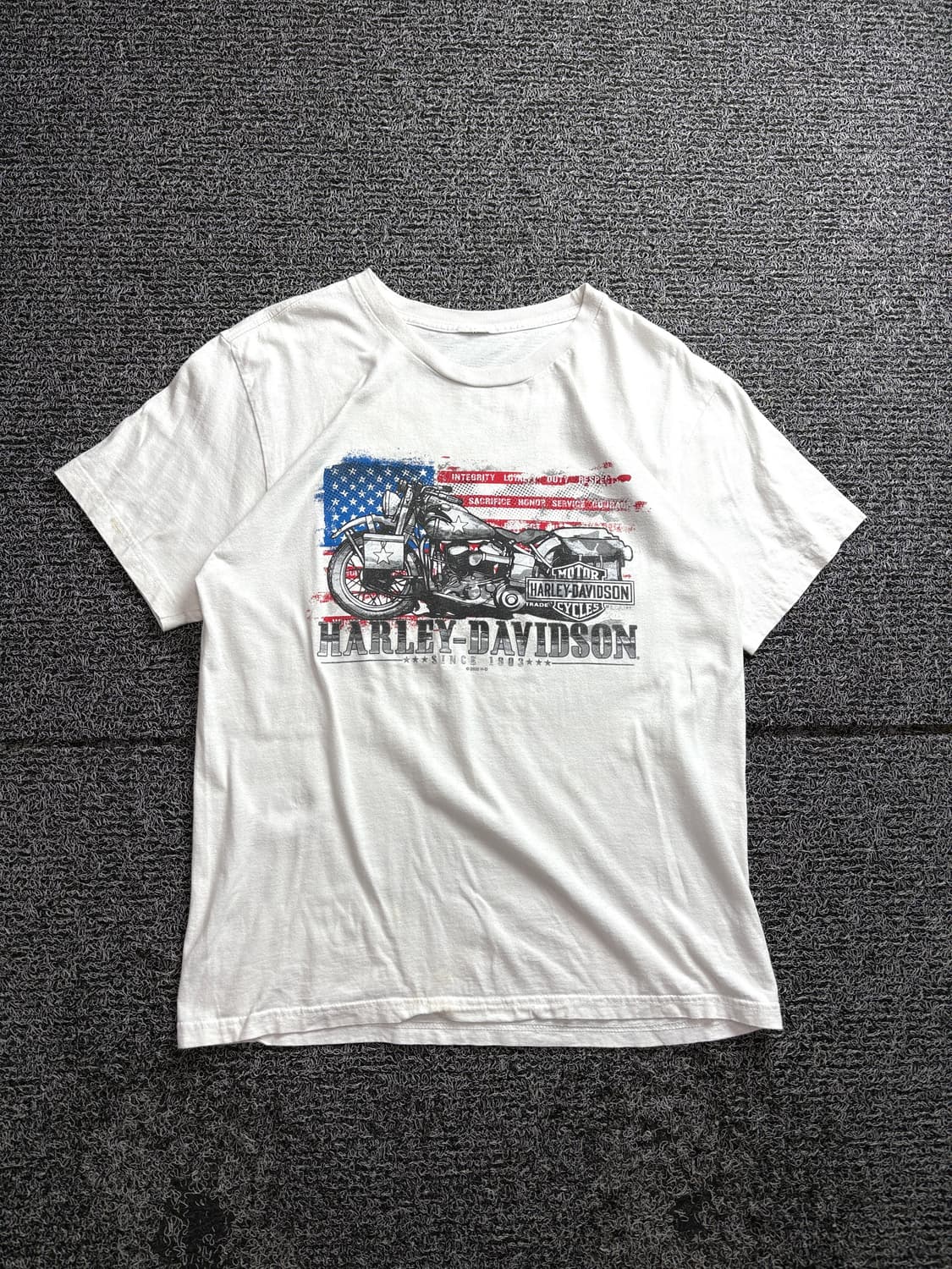 00s 할리데이비슨 USA 성조기 빅로고 바이크 티셔츠 2894 상품이미지2