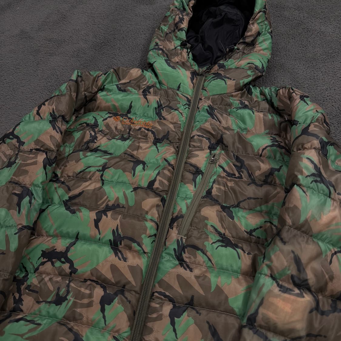 [ 정품/L ] 컬럼비아 고프고어 카모플라쥬 구스다운 경량 패딩 자켓 상품이미지1