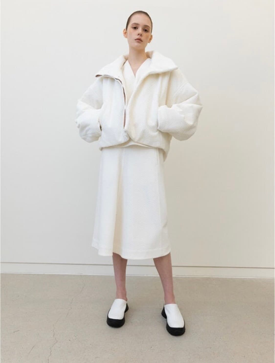 le17septembre CORDUROY SKIRT WHITE 상품이미지2