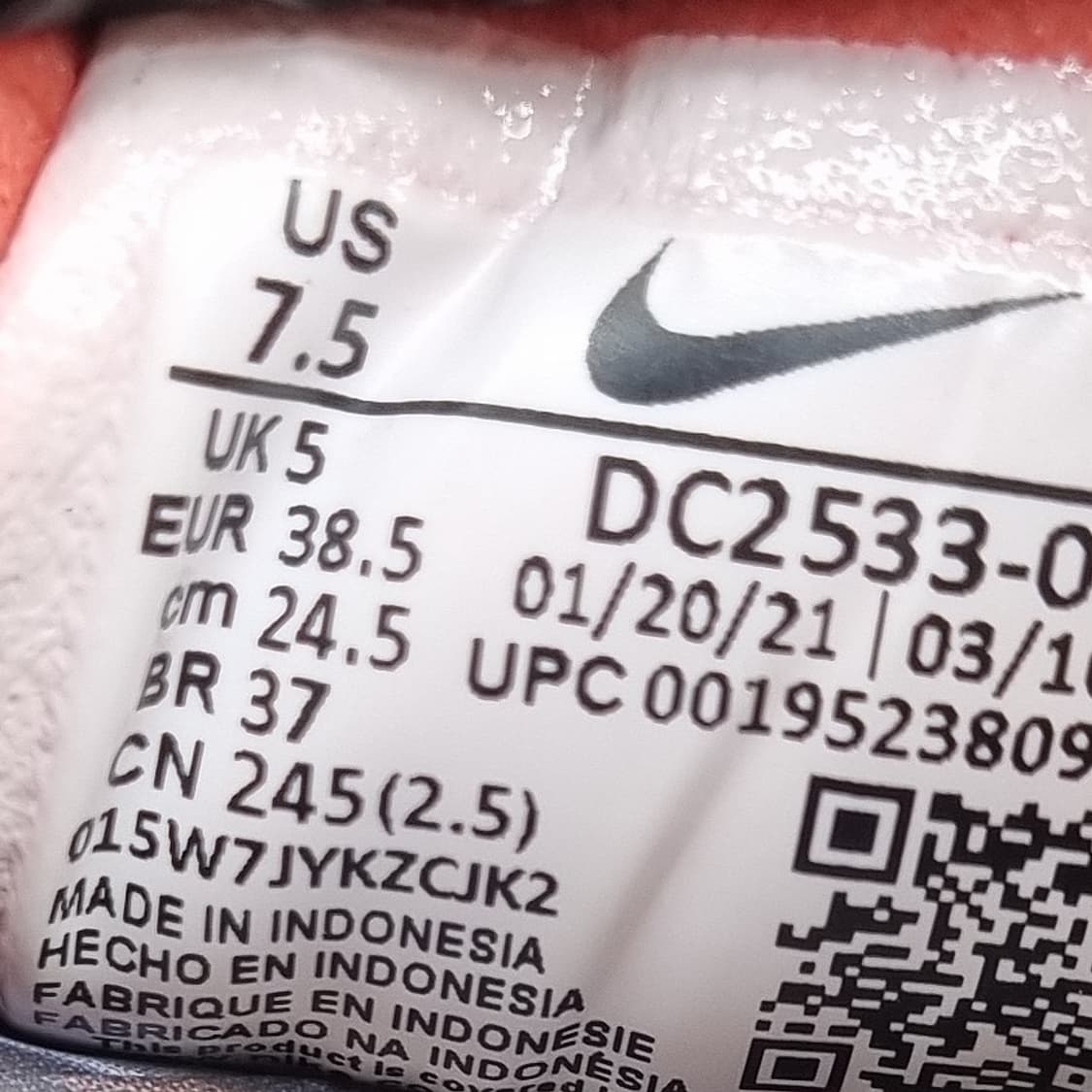 나이키 와플원 블랙라임 운동화 245 상품이미지6