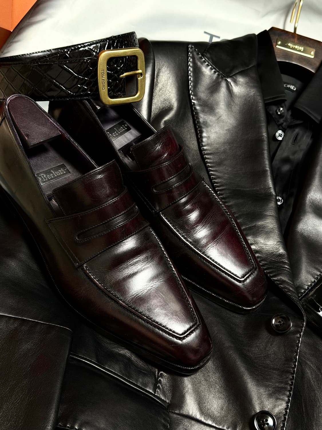 (명작,강추👍)톰포드 사토리얼 레더 블레이져 자켓 상품이미지5