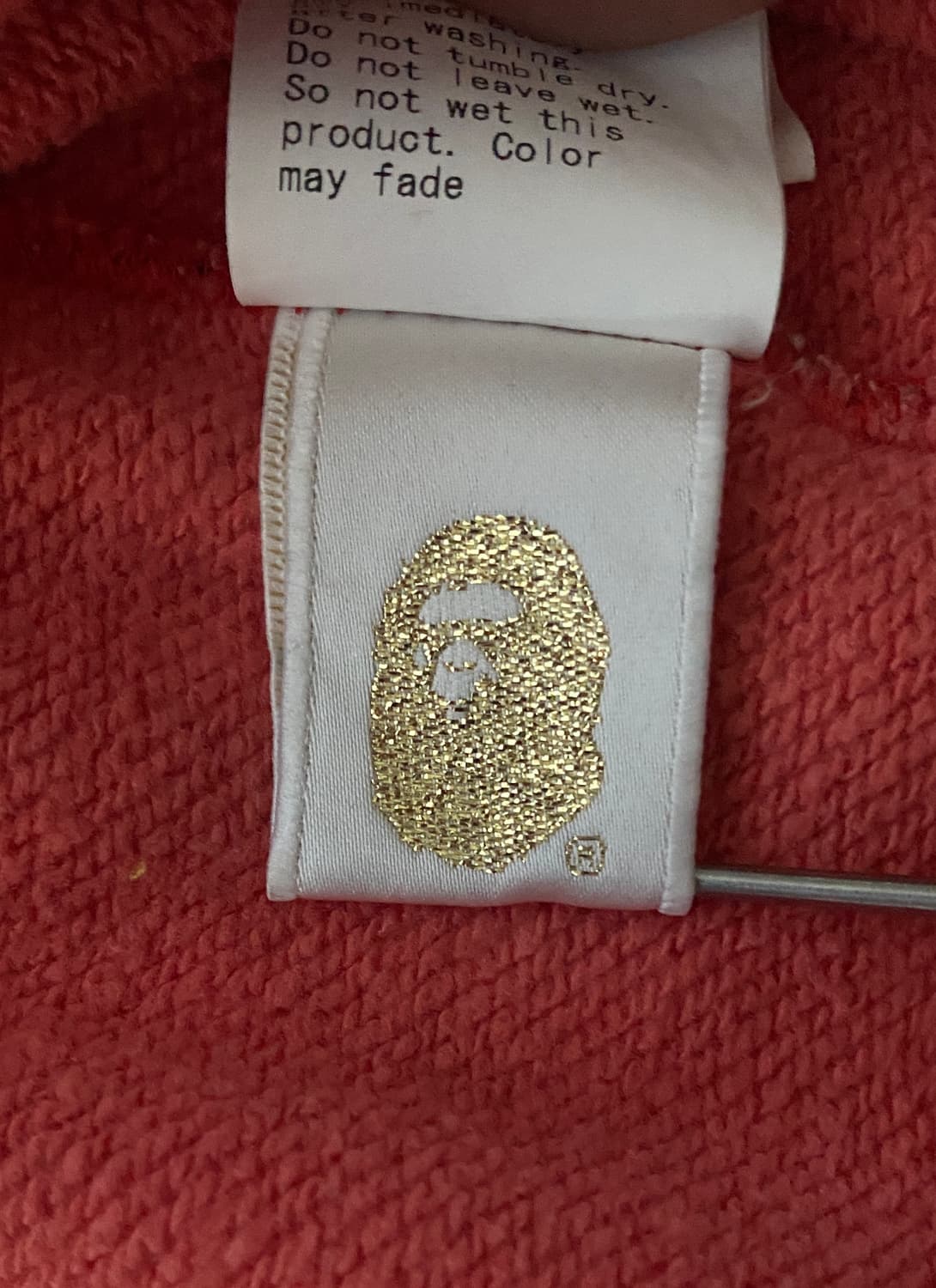 베이프 불꽃카모 레드 후드집업 상품이미지7