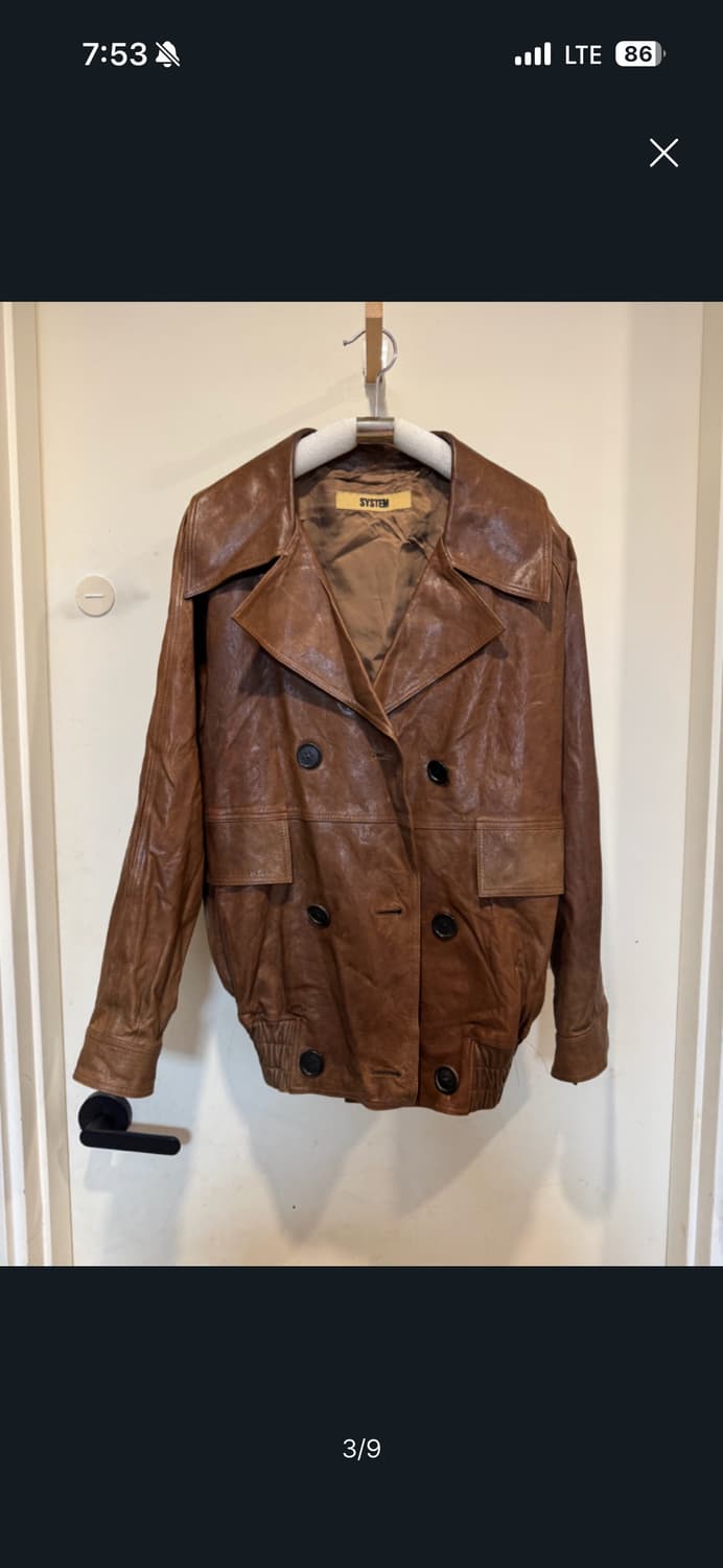 system 시스템 양가죽 봄버 자켓 상품이미지2