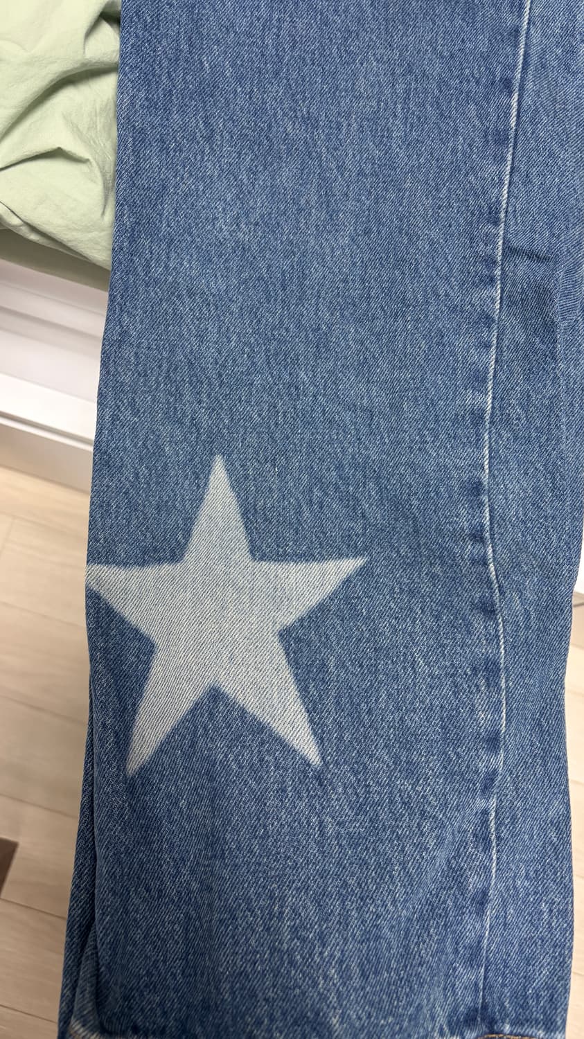 테켓 스타 데님바지 블루색상 스몰 상품이미지3