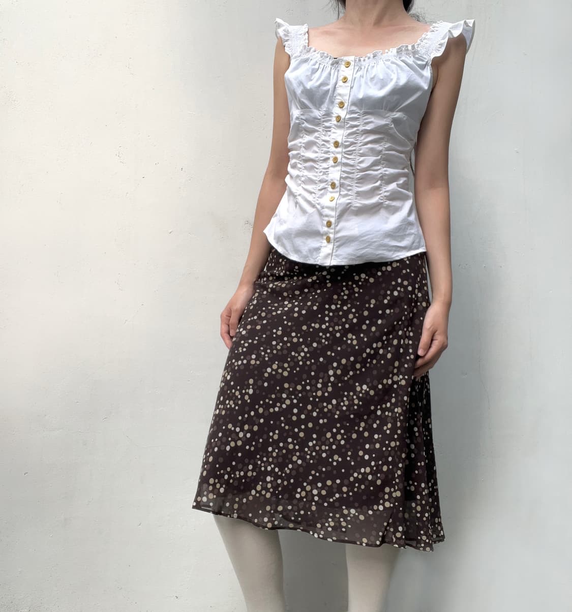Vintage flare dot ⡱skirt 상품이미지4