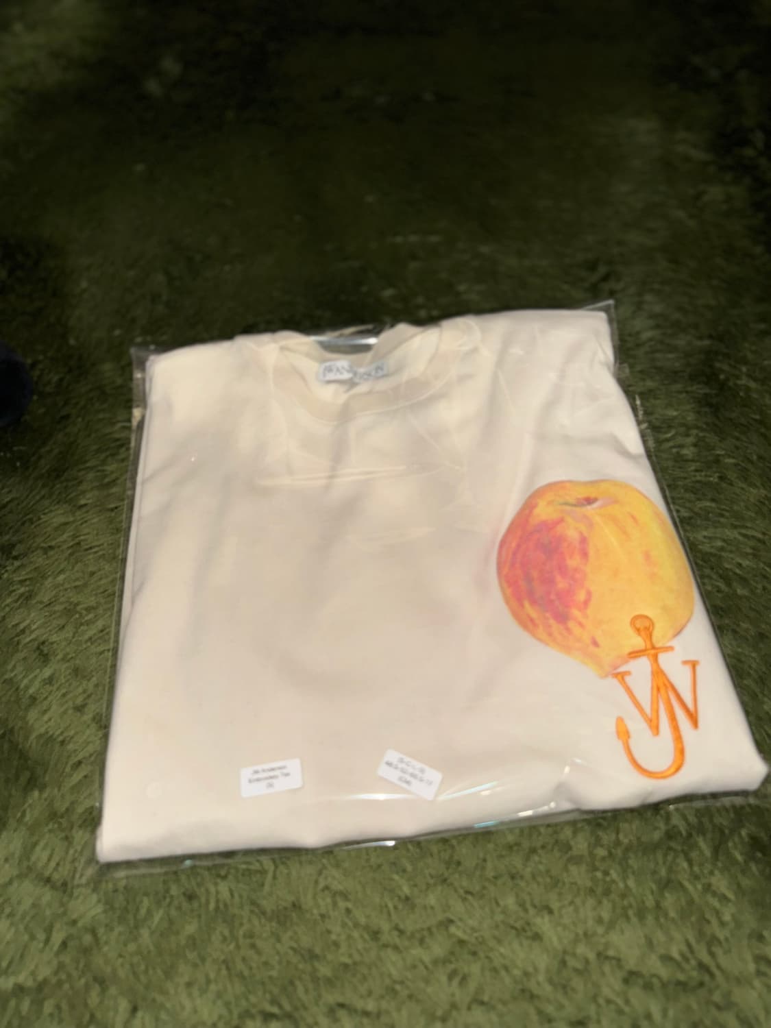 [S] JW 앤더슨 21ss 피치 엠브로더리 로고 티셔츠 오트밀 상품이미지10