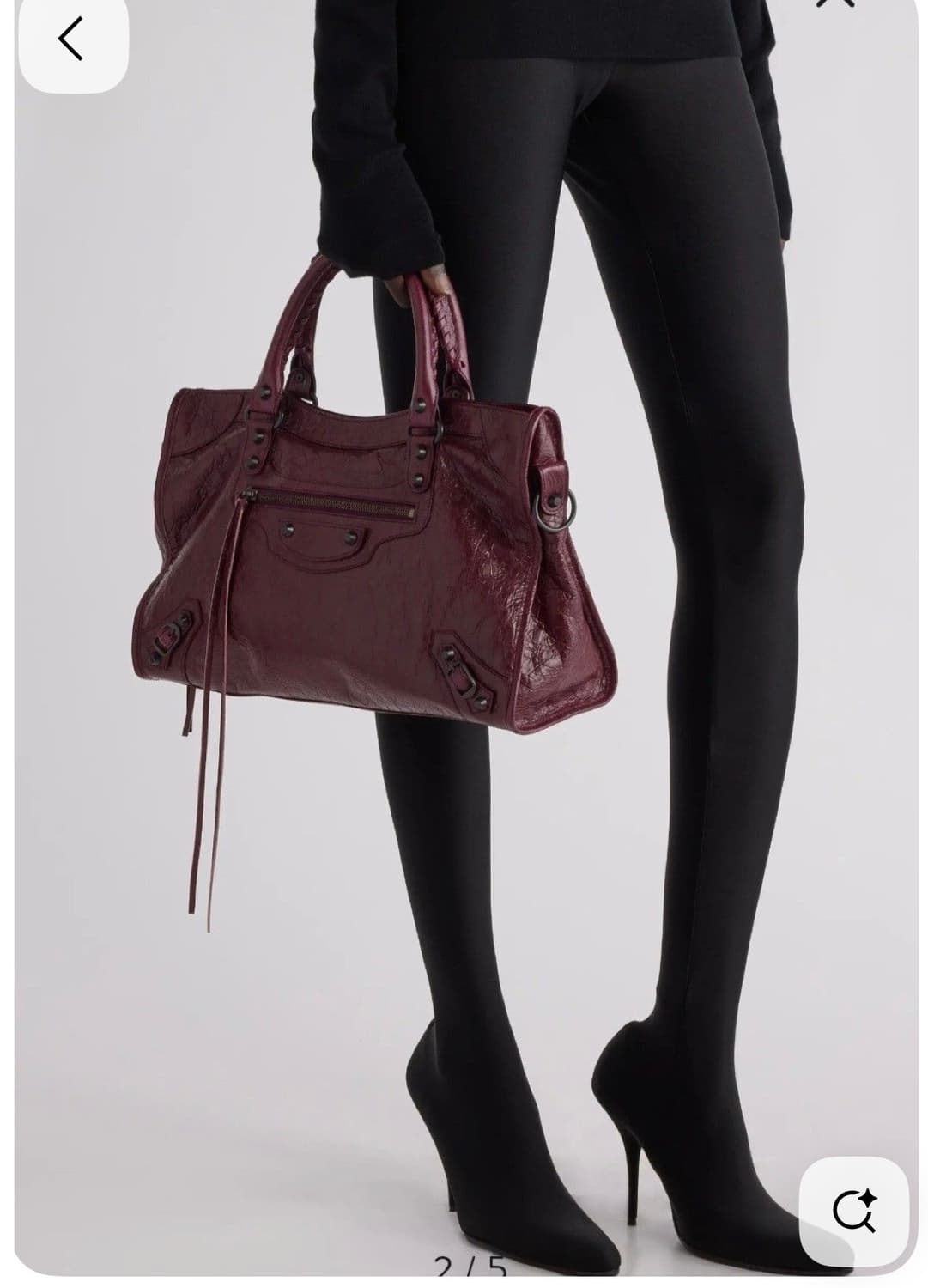 발렌시아가 모터백 버건디 상품이미지2