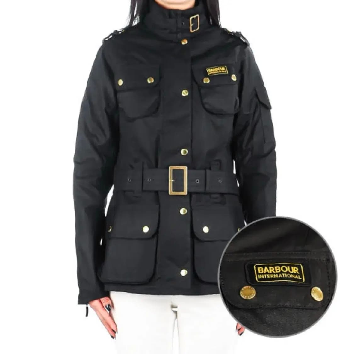 8 바버 인터내셔널 블랙 여성 왁스 자켓 상품이미지1