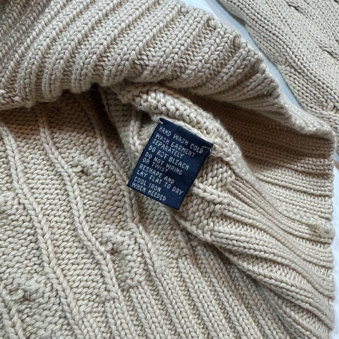 폴로 랄프로렌 베이지 케이블 니트 상품이미지4