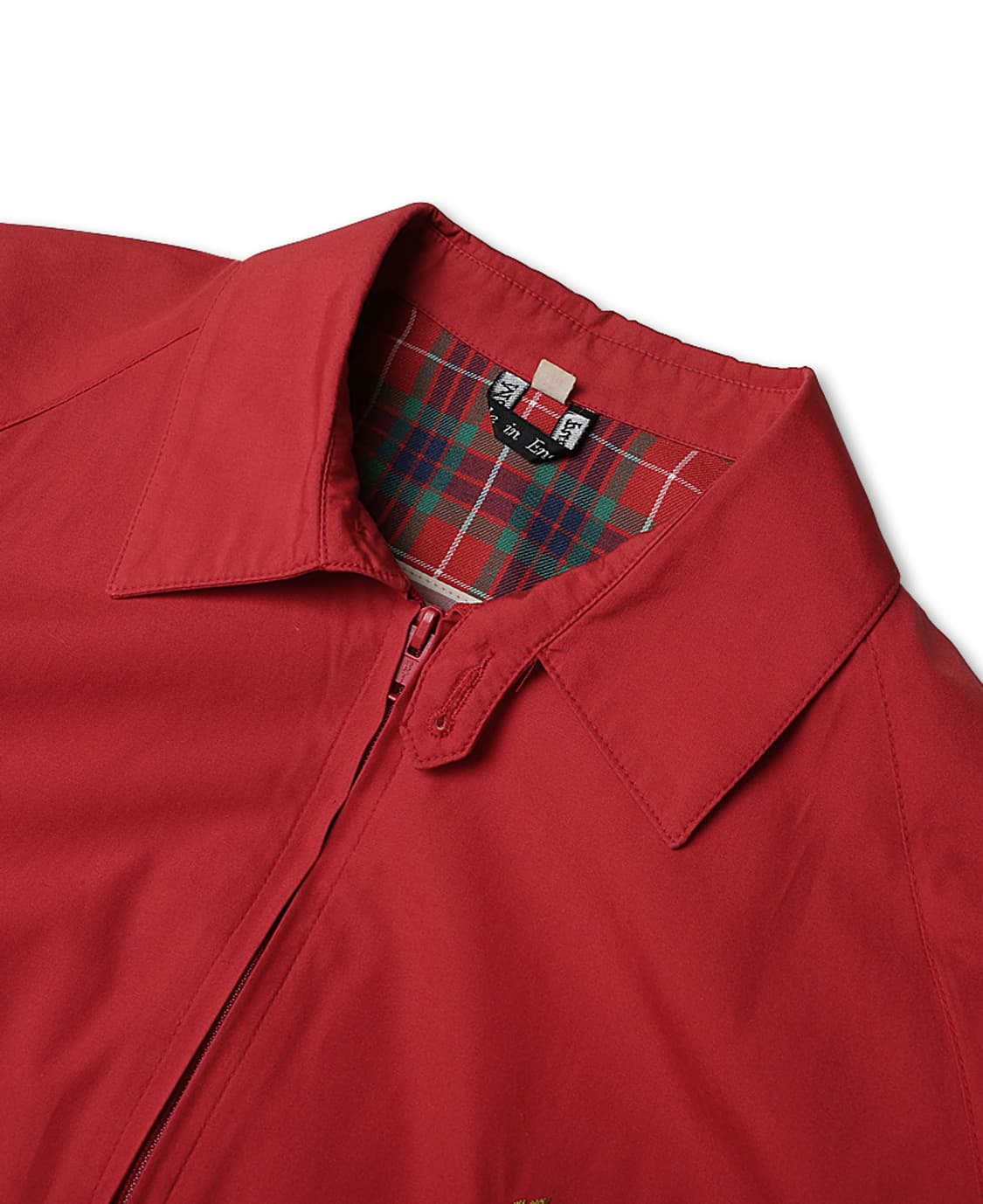 바라쿠타 [Baracuta] 자수 레드 코튼 숏 블루종 자켓 빈티지 상품이미지2